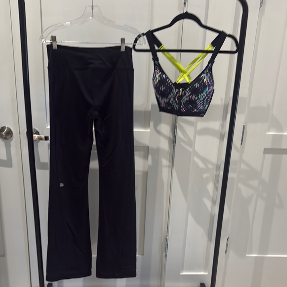 Victoria Secret Sport Set - Black Boot Cut Flare Pants S and Sports Bra 34C